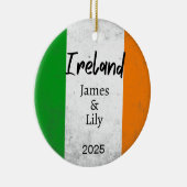 Ireland Flag Ornament, gepersonaliseerd Ierland Keramisch Ornament (Rechts)