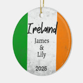 Ireland Flag Ornament, gepersonaliseerd Ierland Keramisch Ornament (Links)