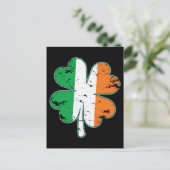 Ireland Flag Patriotic Irish Clover St.Patty's Day Briefkaart (Staand voorkant)
