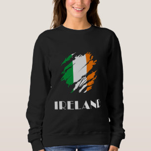 Ireland Flag Pride Irish Roots Scratch Heritage Trui