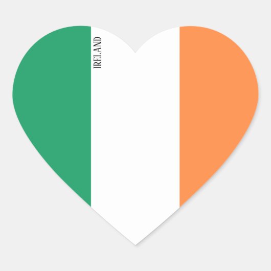 Ireland Flag Splendid Patriotic Hart Sticker (Voorkant)
