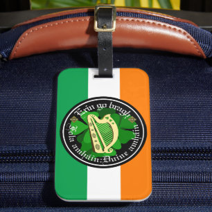 Ireland forever/Erin go bragh/1 blood/people/harp Bagagelabel