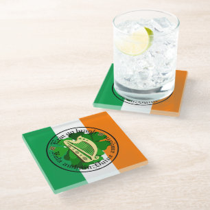 Ireland forever/Erin go bragh/1 blood/people/harp Glazen Onderzetter