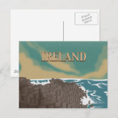 Ireland Giants Causeway Travel Poster Briefkaart (Voorkant / Achterkant)