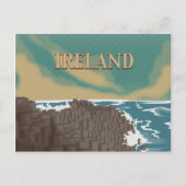 Ireland Giants Causeway Travel Poster Briefkaart (Voorkant)