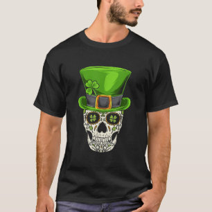 Ireland Gift Clover Mexican Irish Skull St Patrick T-shirt