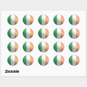 Ireland Glossy Circle Flag Ronde Sticker (Vel)