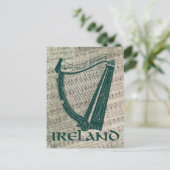 Ireland Harp Design, Irish Harp Briefkaart (Staand voorkant)