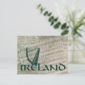 Ireland Harp Design, Irish Harp Briefkaart (Staand voorkant)