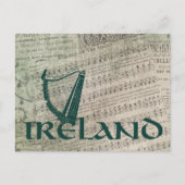 Ireland Harp Design, Irish Harp Briefkaart (Voorkant)