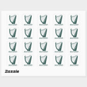 Ireland Harp Design, Irish Harp Vierkante Sticker (Vel)