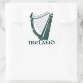 Ireland Harp Design, Irish Harp Vierkante Sticker (Tas)