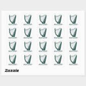 Ireland Harp Design, Irish Harp Vierkante Sticker (Vel)