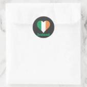 Ireland Heart Flag Ronde Sticker (Tas)