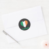 Ireland Heart Flag Ronde Sticker (Envelop)