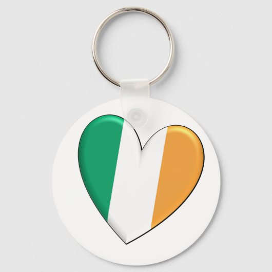 Ireland Heart Flag Sleutelhanger (Voorkant)