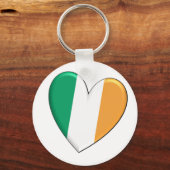 Ireland Heart Flag Sleutelhanger (Voorkant)