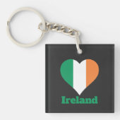 Ireland Heart Flag Sleutelhanger (voorkant)