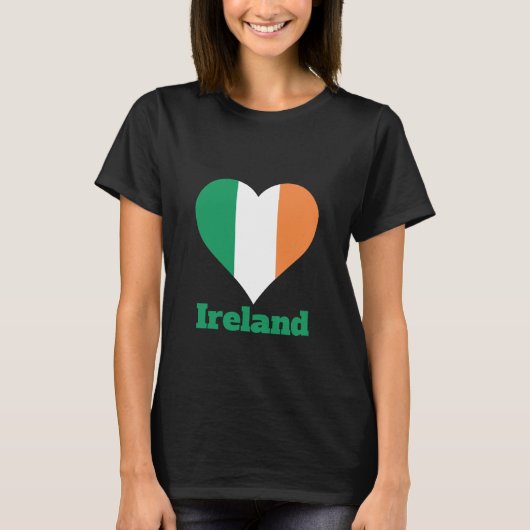 Ireland Heart Flag T-shirt (Voorkant)