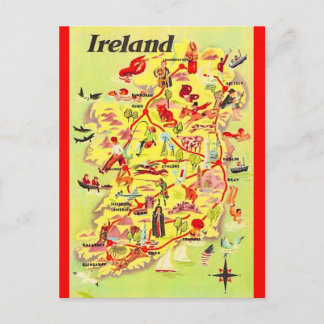 Ireland Illustrated Postcard Briefkaart