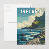 Ireland Illustration Travel Art Vintage Briefkaart (Voorkant / Achterkant)