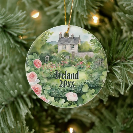Ireland Irish House Keramisch Ornament (Boom)