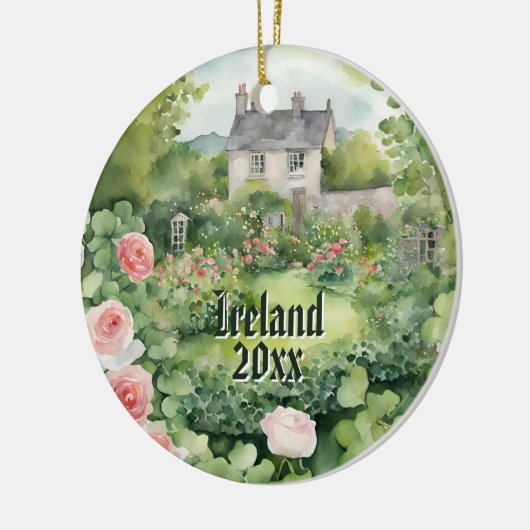 Ireland Irish House Keramisch Ornament (Links)