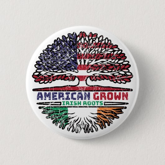 Ireland Irish US American USA United States Tree Ronde Button 5,7 Cm (Voorkant)