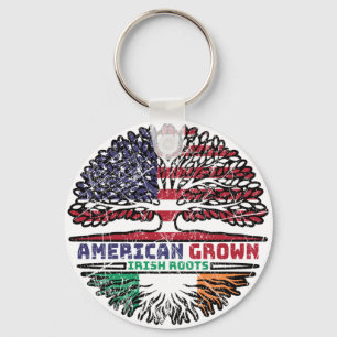 Ireland Irish US American USA United States Tree Sleutelhanger
