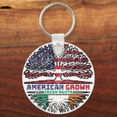 Ireland Irish US American USA United States Tree Sleutelhanger (Achterkant)