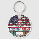Ireland Irish US American USA United States Tree Sleutelhanger (Achterkant)