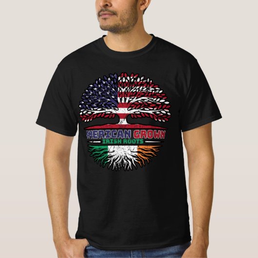 Ireland Irish US American USA United States Tree T-shirt (Voorkant)