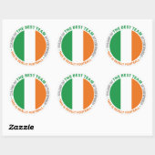Ireland Irlanda Art Shield Ronde Sticker (Vel)