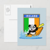 Ireland Kayaking Panda Briefkaart (Voorkant / Achterkant)