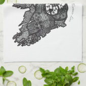 Ireland Kenmare Lace Print Theedoek (Gevouwen)