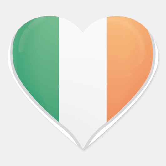 Ireland love flag pride hart sticker (Voorkant)