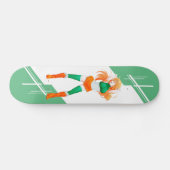 Ireland Manga Anime girl in Flag Irish Persoonlijk Skateboard (Horizontaal)