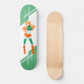 Ireland Manga Anime girl in Flag Irish Persoonlijk Skateboard (Voorkant)