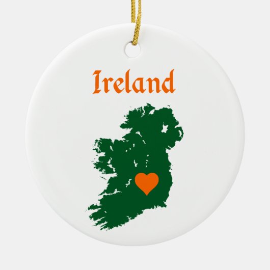 Ireland Map Keramisch Ornament (Voorkant)