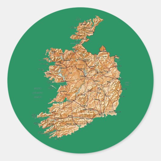 Ireland Map Sticker (Voorkant)