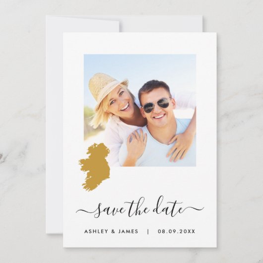 Ireland Map Wedding Save the Date Kaart (Voorkant)