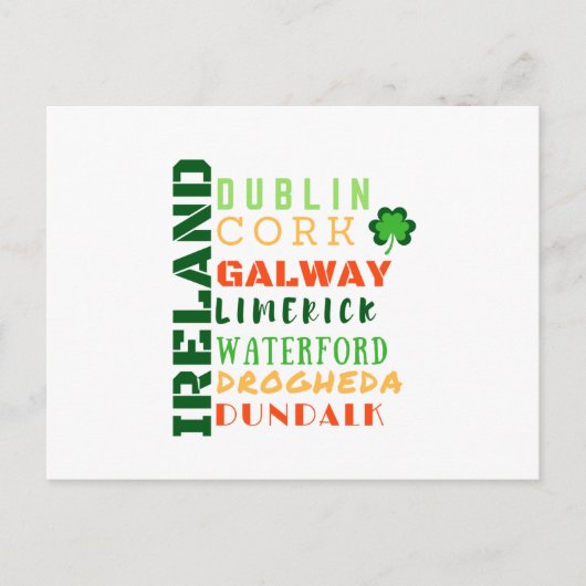 IRELAND METROKUNST BRIEFKAART (Voorkant)