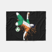 Ireland National Soccer - Irish Flag Footbyll Love Fleece Deken (Voorkant (Horizontaal))