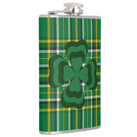 Ireland National Tartan, Shamrock, Voeg een naam t Heupfles (Rechts)