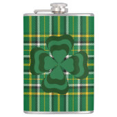 Ireland National Tartan, Shamrock, Voeg een naam t Heupfles (Voorkant)