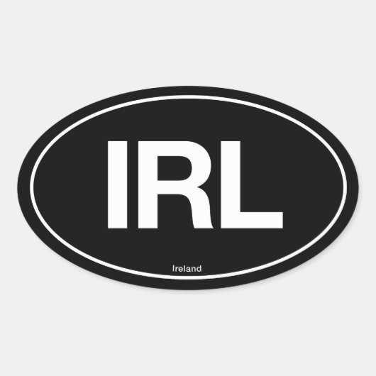 Ireland Oval Ovale Sticker (Voorkant)
