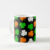Ireland Papercut Shamrocks - Black Coffee Mok (Voorkant links)