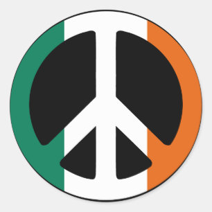 Ireland Peace Sign Ronde Sticker
