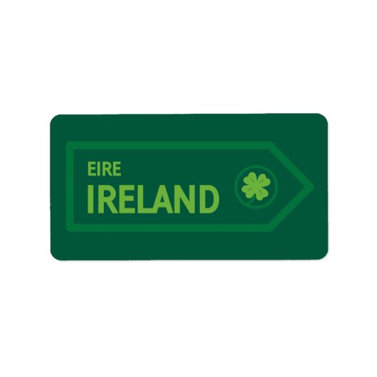 Ireland Road Sign Etiket (Voorkant)