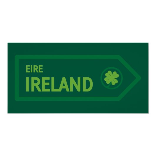 Ireland Road Sign Perfect Poster (Voorkant)